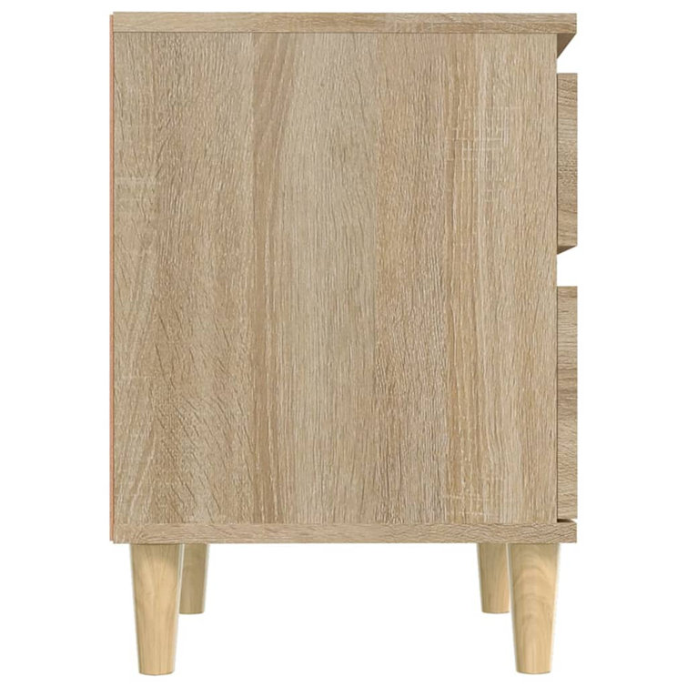 Isabelline Elias Solid + Manufactured Wood Bedside Table Wayfair.co.uk